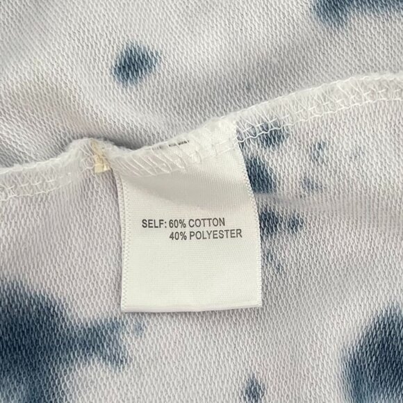 Jane & Delancey Womens Tie Dye Crop Jogger Pants Size 2X Blue White Drawstring - Picture 6 of 12